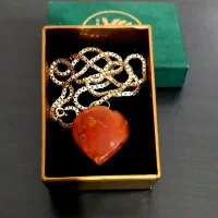 پلاک سنگ عقیق یمن و زنجیر نقره 925 عیار