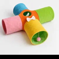 تونل  گربه داخل شمعی بیرون کار مخمل،دارای منگوله،.