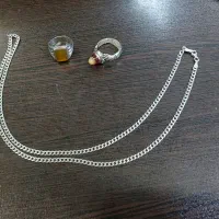 زنجیر و انگشتر نقره