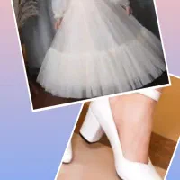 لباس عروس دخترونه با کفش دخترونه