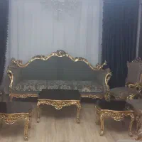 دکور پرده قهوه ای رنگ مخمل