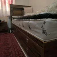 تخت خواب تکنفره چوبی،دراور|تخت و سرویس خواب|تهران, منیریه|دیوار