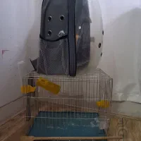 کیف پرنده و قفس پرنده همراه با وسایل کامل
