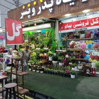 استند گل فلزی و چوبی و چهار پایه گلدون