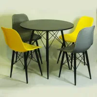 میز و صندلی غذاخوری فلزی لوله ای فایبر گلس کافه