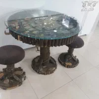 میزوصندلی چوبی دونفره