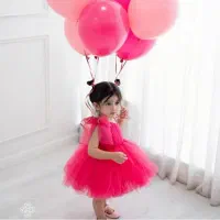 لباس دخترانه تولد وجشن  مدل بادکنک