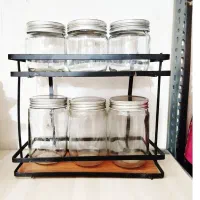 ست استند فلزی و جای ادویه در کانتینری