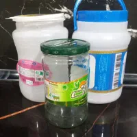 شیشه ودبه خالی تمیز