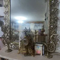 آیینه  شمعدان برنز
