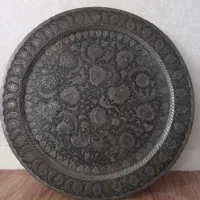 سینی مسی دیوارکوب قلم زنی شده