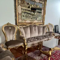 مبل استیل ۹ نفره با میز و عسلی