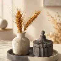 ظروف و اکسسوری های مینیمال سنگ مصنوعی(تک و عمده)