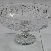 میوه خوری پایه دار کریستال خورشیدی/ شیرینی خوری