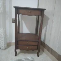 میز تلفن چوبی