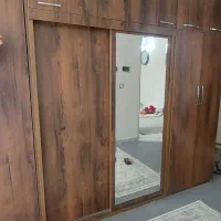 کمد دیواری ام دی اف وتخت تک‌نفره تاشو