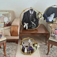 باکس شیشه ای استند فلزی دیزاین خنچه هدایا عروس