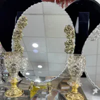 آینه شمعدان عروس آیینه عروس آینه برنز آینه نقره