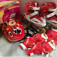 اسکیت چرخ ژله ای خترانه وپسرانه با پک کامل ایمنی