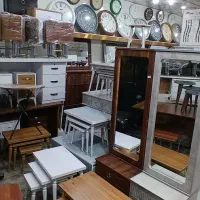 میزجلومبلی مدل مخروطی میز تلفن صنایع چوب حنفی