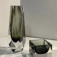 ست کریستال دودی مورانو