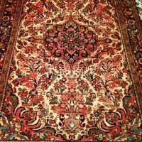 قالیچه کهنه آنتیک بی نظیر یزد کاملا سالم
