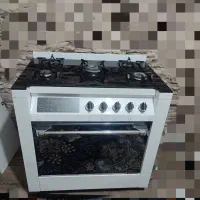 اجاق گاز طرح فر سفید-در حد