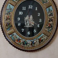 ساعت دیواری چوبی خاتم کاری سنتی تزیینی دکوری