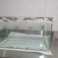 آکواریوم همراه با سنگ و اکسسوری