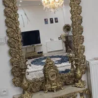 ست آینه کنسول، ساعت ایستاده و میز تی وی