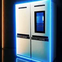 یخچال فریزر دوقلو 40 فوت درب شیشه ای