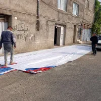 بنربجای برزنت دست دوم گونی نایلون بزرگ ضدآب آفتاب