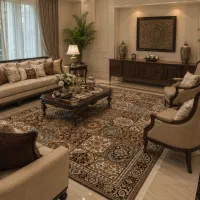 فرش ماشینی خشتی دستبافگونه ۱۲ متری ۷۰۰ شانه