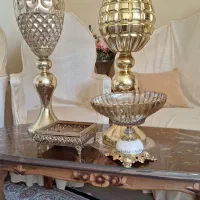 گلدان سرپایی زرکوب شده نو