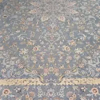 روفرشی دوازده متری مخمل رنگ آبی در حد نو