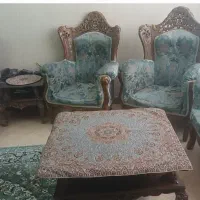 مبل استیل ۹ نفره و میز نهارخوری نفره