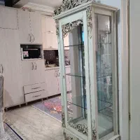 ویترین چوب سفید شیری