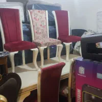 غذاخوری شش نفره چوبی در حد نو سمساری