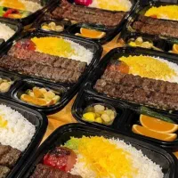 سفارش غذای مجالس و مهمانی‌ها چلو کباب حرفه ای