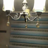 یک جفت لوستر سه شعله استیل اتاقی