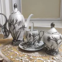 سرویس چینی گل برجسته