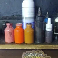 رنگ تتو مشکی قهوه ای گلبهی نارنجی خردلی