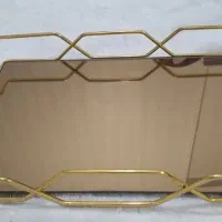 سینی آینه ای رنگ طلایی