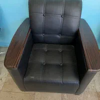 مبل راحتی دسته چوبی