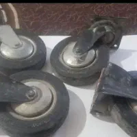 حراج چرخ های ثابت متحرک20 سانتی وچرخ فرغون