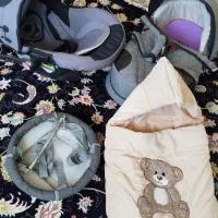 ست نوزادی‌کریر روروئک قنداق تاب شورتی ساک‌حمل