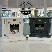 بخاری گازی شومینه ۳۶۰۰۰ سفید مشکی چدنی