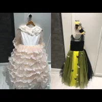 دو عدد پیراهن پرنسسی مجلسی دخترانه ترک