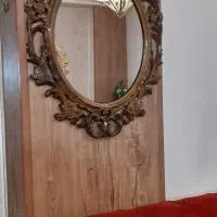 آینه با قاب فایبرگلاس ضد آب رنگ گردویی