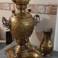 سماور آنتیک برنز اصل با سرویس